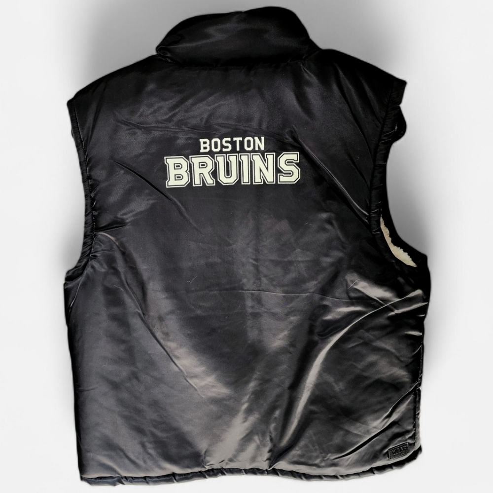 Women's NHL Boston Bruins Large Reversible Sherpa Full-Zip Vest NWT - Picture 4 of 7